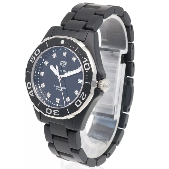 TAG HEUER Aqua racer Watches ceramic 300M 11P Diamond used